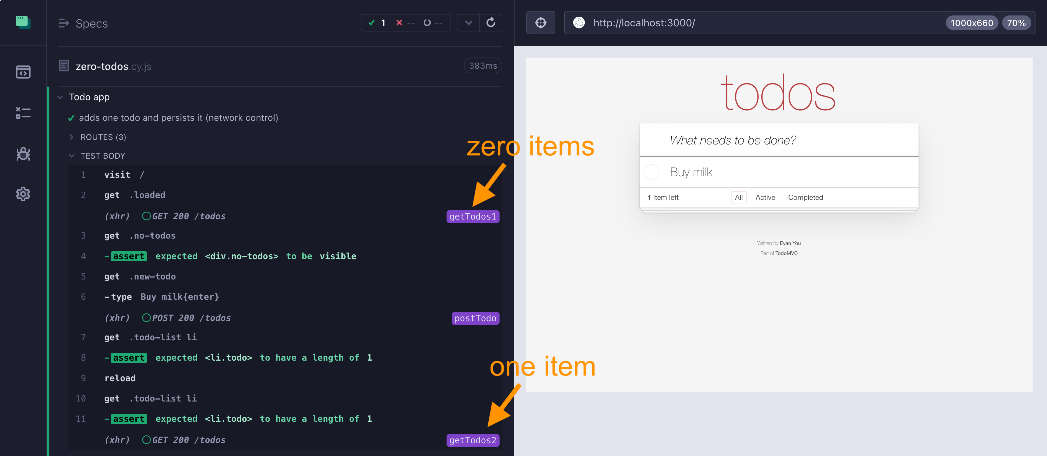 Add one item test